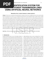 Fault Identification System For Electric Power Transmission Lines Using Artificial Neural Networks