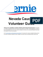 Bernie 2020 NV Caucus Volunteer Guide
