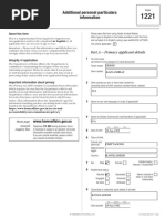 Additional Personal Particulars Information: Part A - Primary Applicant Details