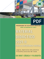 MATERIAL DE PRÁCTICAS y lecturas  LÓGICA Y FILOSOFÍA  2021-II