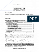 Tajfel Social Psychology of Intergroup Relations