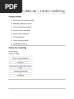 Unit 1: Introduction To Service Marketing: Chapter Outline