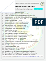 Important Soil Science One Liner