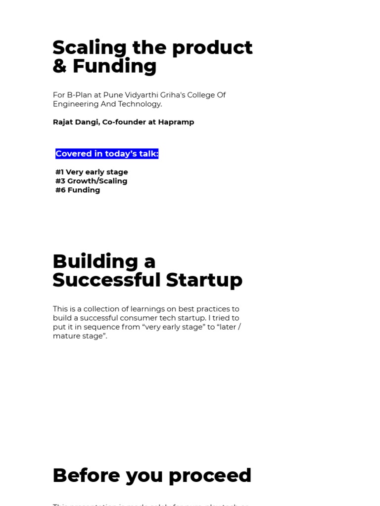 Building A Successful Startup - The Complete Guide | PDF | Goal | Small ...