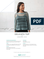 Delicato Top: Finished Measurements Notions
