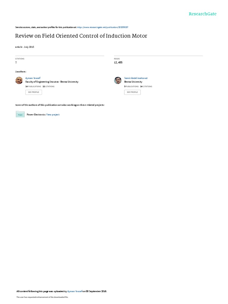 PidIjrest27201503 Induction Motor Drive PDF Electric Motor