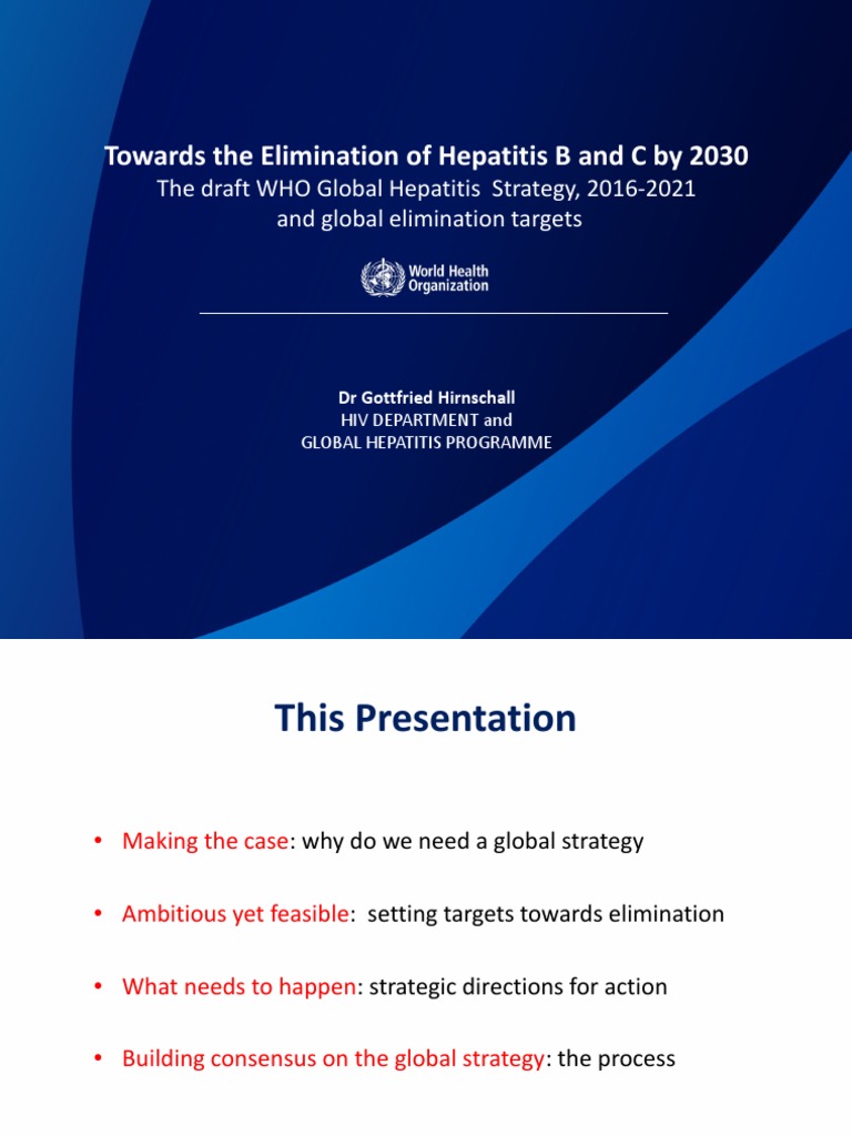 Global Strategy for Hepatitis Elimination | PDF | Hepatitis | Hepatitis C