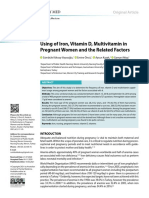 Using of Iron, Vitamin D, Multivitamin in Pregnant Women and The Related Factors