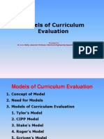 Models of Curriculum Evaluation