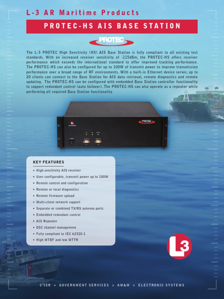 ProtecHs Ais Base Station ProtecHs Ais Base Station Aviation Recorders L3 Ar Maritime
