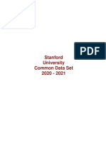 Stanford University Common Data Set 2020-2021