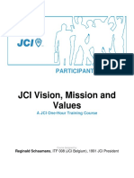 JCI Vision, Mission and Values: Participant'S Manual