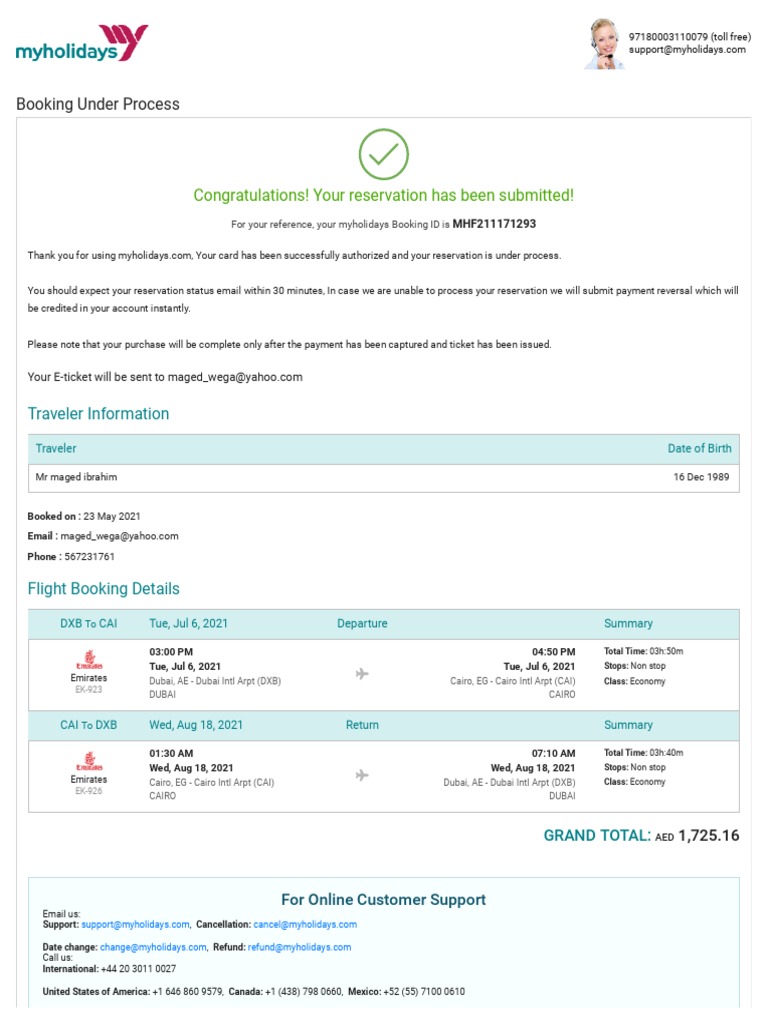 Air Booking Under Process | PDF