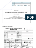 MT Inspection Record Form For Compressor Rotor: 05-TR-RCD