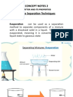 Concept Notes 2 Simple Separation Techniques: Evaporation