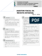 Prova Auditor Fiscal da Receita Estadual ES 2021