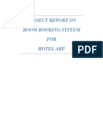 Project Report On Room Booking System FOR Hotel Abp