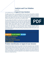 Apple B: Case Analysis and Case Solution