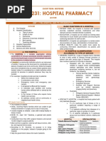 Pharm 231: Hospital Pharmacy: Basic Functions of A Hospital