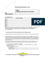 Functional Performance Test: FT: 15990-2 Item: Calibration and Leak-By Test Procedures ID: Area Served