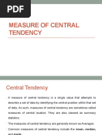 Measure of Central Tendancy