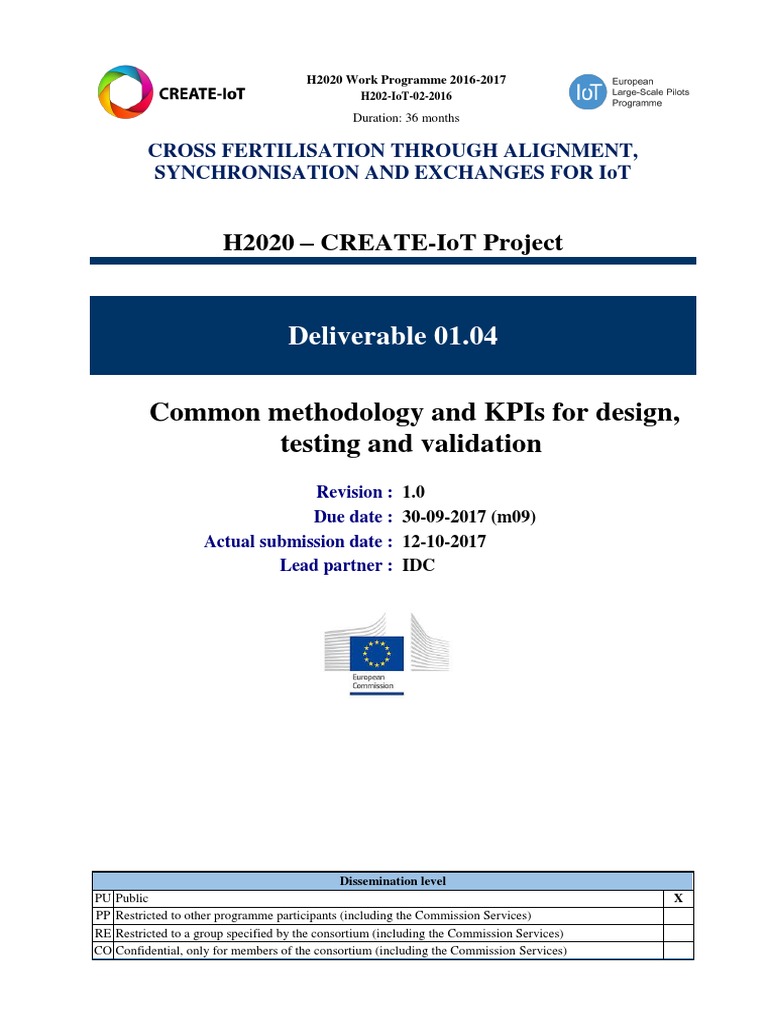 Common Methodology And Kpis For Design Testing And Validation Pdf