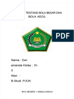 Makalah Tentang Bola Besar Dan Bola Kecil: Nama: Dwi Amanda Kelas: IX-3 Nisn: B.Studi:PJOK