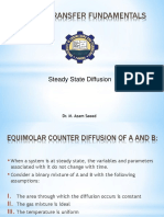 Mass Transfer Fundamentals: Steady State Diffusion