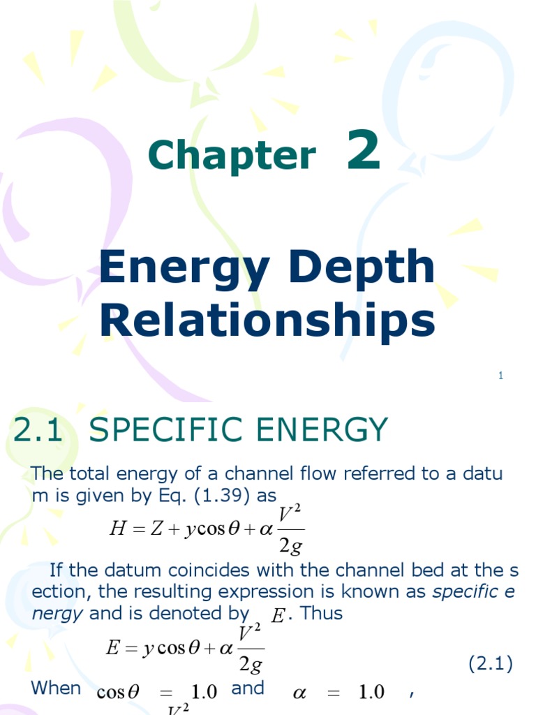 Specific Energy and Critical Depth Analysis | PDF | Physical Quantities ...