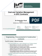 Cost and Variation Management in EPC Contracts: MR Christopher Chuah