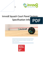 Innvo8 Squash Court Panel System: Specification Information