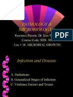 Pathology & Microbiology-1: Resource Person: Dr. Izza Waheed Course Code: SHS. 301 Lec # 18: Microbial Growth