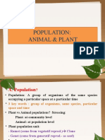 Plant and Animal Population