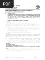 Section 1: Practice Questions (Students Are To Attempt All These Questions) Concept of Random and Non-Random Samples 1 (2007/NJC/P2/Q6i)