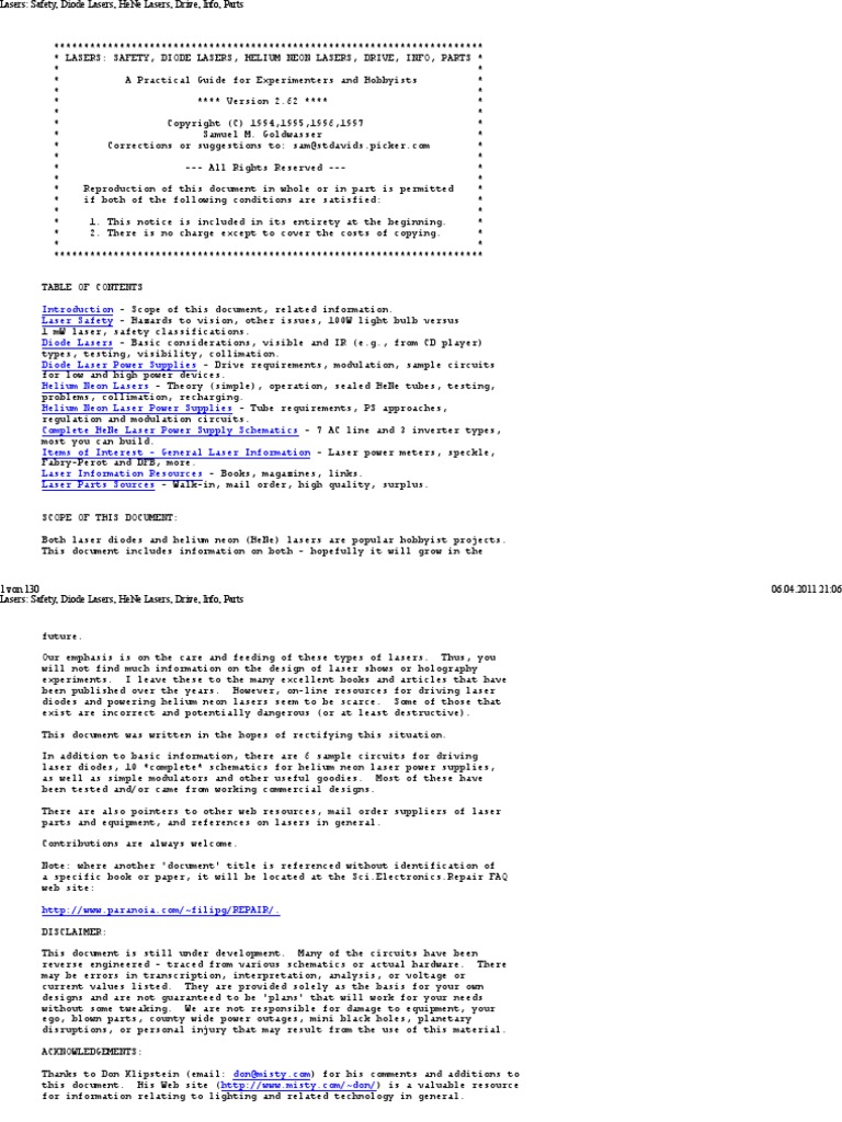 _Safety,_Diode_Lasers,_HeNe_Lasers,_Drive,_Info,_Parts | Laser | Lens  (Optics)