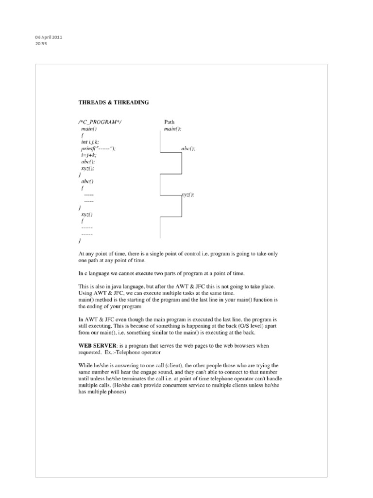 Thread and Threading | PDF