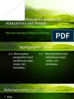 Produksi Pengolahan Komoditas Perkebunan Dan Herbal