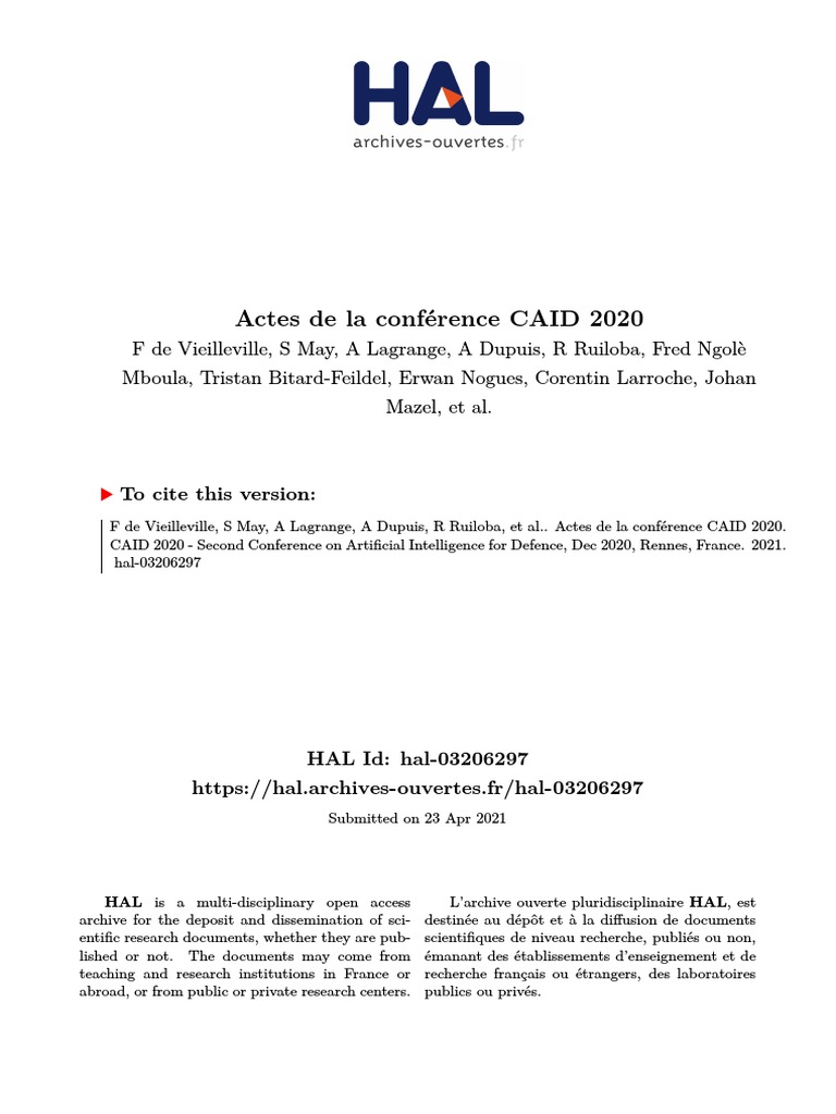 Trouver La Carte Intrus Escape Room Niveau 22 Second Conference On Artificial Intelligence For Defence, Actes de  Conference | PDF | Cache (Informatique) | Microprocesseur multi-cœur