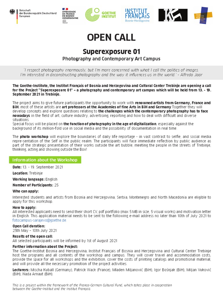 Open Call - Superexposure 01 - .Photography and Contemporary Art ...