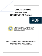 Petunjuk Khusus Memulai UNAIRs ELPT Online (Reguler, Private) v1.1 Update 040321