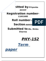 Submitted by Registration Number-Roll Number - Section Submitted To