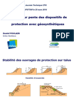 Stabilité Sur Pente Des Dispositifs de Protection Avec Géosynthétiques