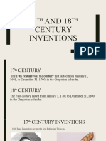 17th and 18th Century Inventions