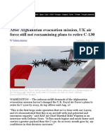 After Afghanistan Evacuation Mission, UK Air Force Still Not Reexamining Plans To Retire C-130