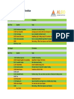 Algo Convention 2021 Schedule