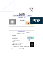 Solid State Physics / Optical Properties: Phys 446