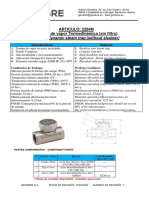 ARTICULO: 2284N Trampa de Vapor Termodinámica (Sin Filtro) : Thermodynamic Steam Trap (Without Strainer)