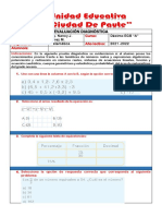 Evaluación Diagnóstica Matematica 10M0