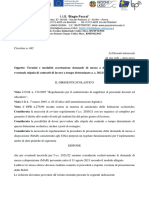 Circolare N. 482 Termini e Modalità Accettazione Domande Di Messa A Disposizione