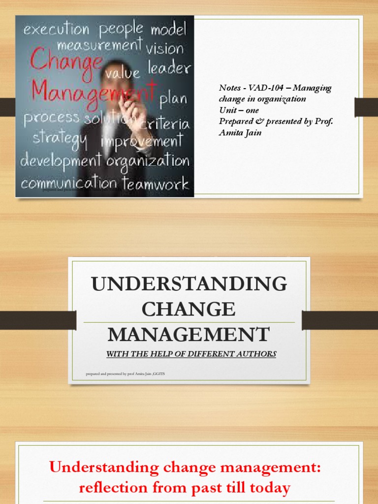MBA Sem 1 Managing Change in Organization | PDF | Change Management ...